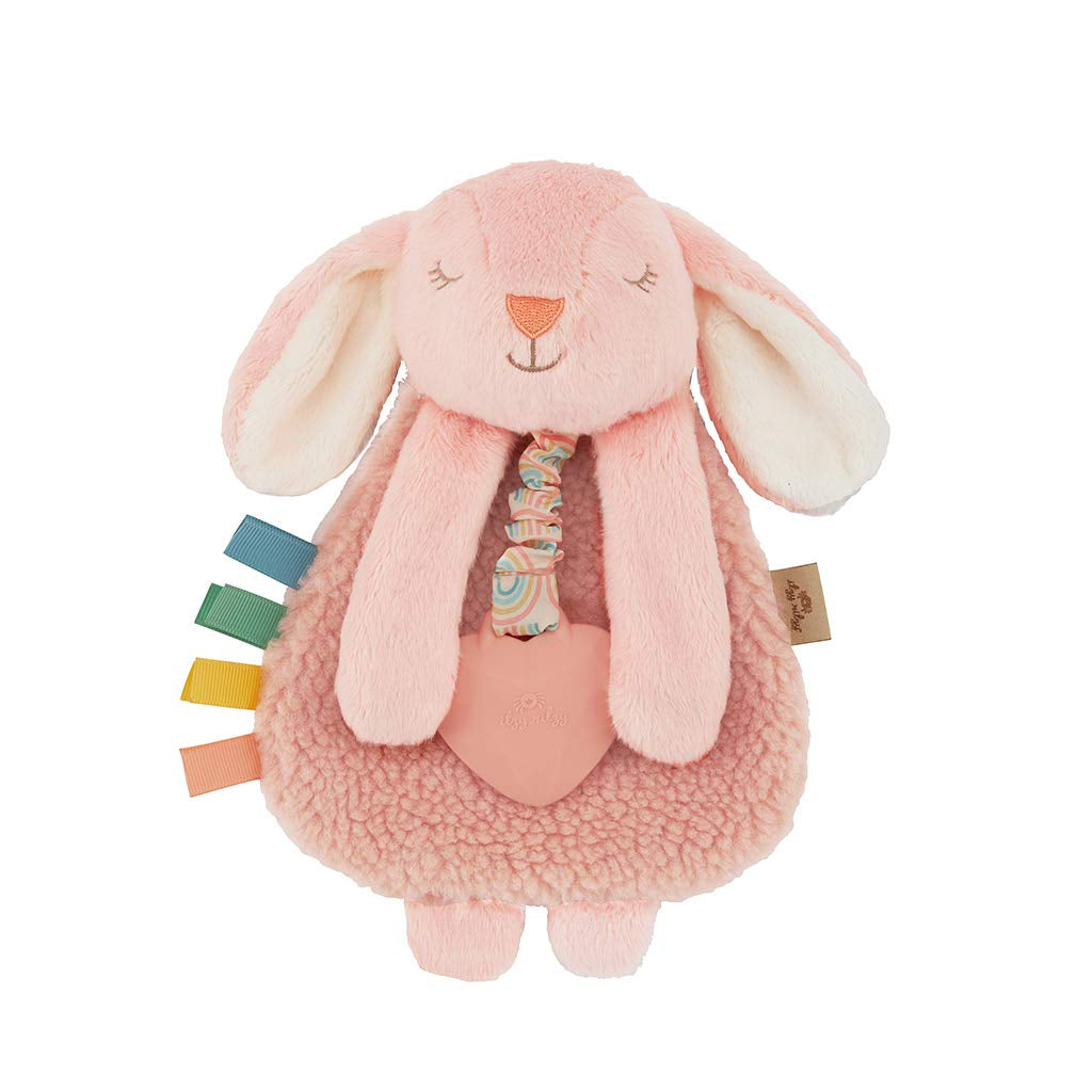 - Itzy Lovey Including Teether, Textured Ribbons & Dangle Arms; Features Crinkle Sound, Sherpa Fabric and Minky Plush; Bunny