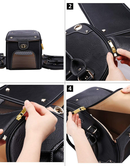 Load image into Gallery viewer, Dog Carrier, Pet Carrier, Dog Purse, Foldable Waterproof Premium PU Leather Pet Travel Portable Bag Carrier for Cat and Small Dog Home &amp; Outdoor
