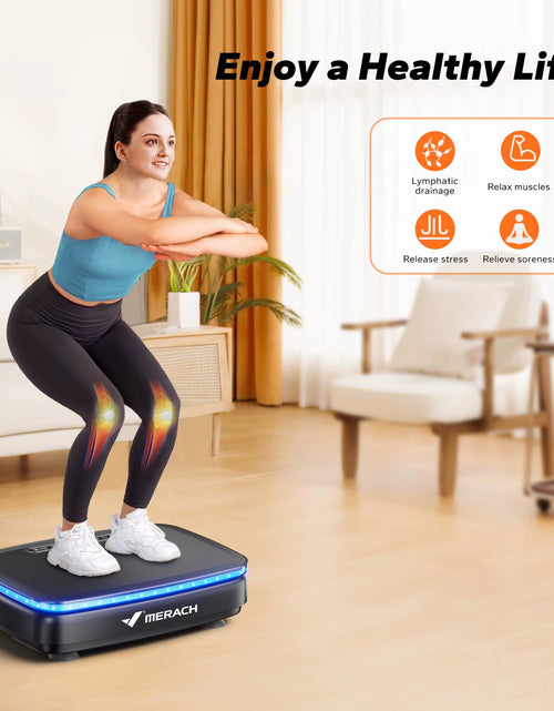 Load image into Gallery viewer, Vibration Plate Exercise Machine with Light Whole Body Workout Power Vibrate Platform Vibration Plate Lymphatic Drainage
