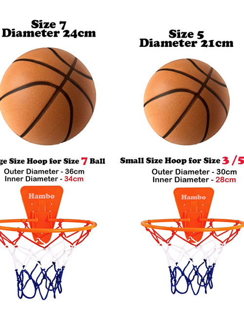 Load image into Gallery viewer, Silent Basketball Size 7 (29.5&quot;)/5# Dribbling Indoor Grooved Airless Foam Basketball Quiet Dribbling Indoor Training Silent Ball
