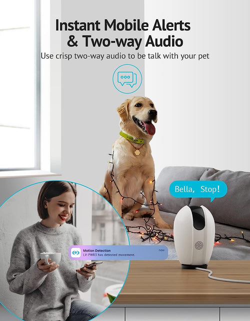 Load image into Gallery viewer, Indoor Security Camera,1080P Home Security Camera with Sound &amp; Motion Detection, 360° Baby Monitor with Phone App, WIFI Pet Camera, 2-Ways Audio, Night Vision, Sd&amp;Cloud Storage,Works with Alexa
