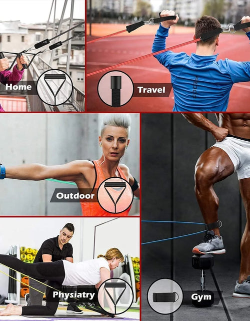 Load image into Gallery viewer, Resistance Bands, Exercise Bands, Workout Bands, Resistance Bands for Working Out with Handles for Men and Women, Exercising Bands for Strength Training Equipment at Home
