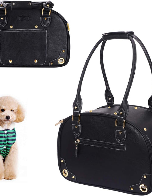 Load image into Gallery viewer, Dog Carrier, Pet Carrier, Dog Purse, Foldable Waterproof Premium PU Leather Pet Travel Portable Bag Carrier for Cat and Small Dog Home &amp; Outdoor
