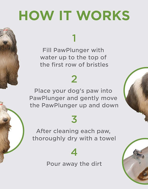 Load image into Gallery viewer, – the Muddy Paw Cleaner for Dogs – Saves Carpet, Furniture, Bedding and Cars from Dirty Paw Prints – Use This Dog Paw Cleaner after Walks – Soft Bristles, Convenient Cup Handle
