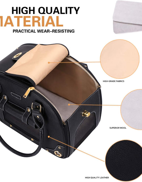 Load image into Gallery viewer, Dog Carrier, Pet Carrier, Dog Purse, Foldable Waterproof Premium PU Leather Pet Travel Portable Bag Carrier for Cat and Small Dog Home &amp; Outdoor
