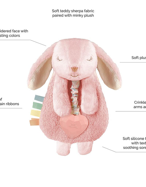 Load image into Gallery viewer, - Itzy Lovey Including Teether, Textured Ribbons &amp; Dangle Arms; Features Crinkle Sound, Sherpa Fabric and Minky Plush; Bunny
