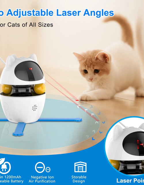 Load image into Gallery viewer, Automatic Cat Toy Interactive for Indoor, 3 in 1 Cat Interactive Laser Feather Toys Breed
