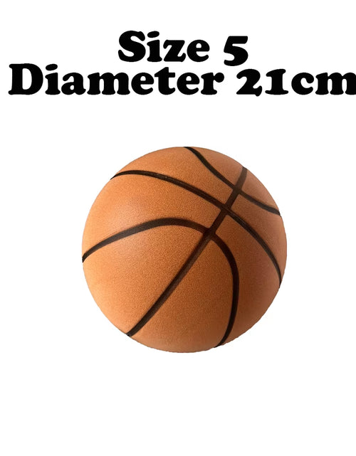 Load image into Gallery viewer, Silent Basketball Size 7 (29.5&quot;)/5# Dribbling Indoor Grooved Airless Foam Basketball Quiet Dribbling Indoor Training Silent Ball
