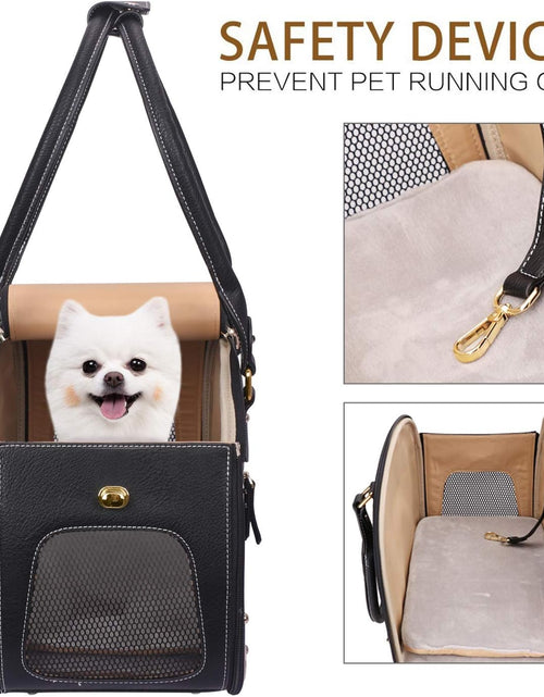 Load image into Gallery viewer, Dog Carrier, Pet Carrier, Dog Purse, Foldable Waterproof Premium PU Leather Pet Travel Portable Bag Carrier for Cat and Small Dog Home &amp; Outdoor
