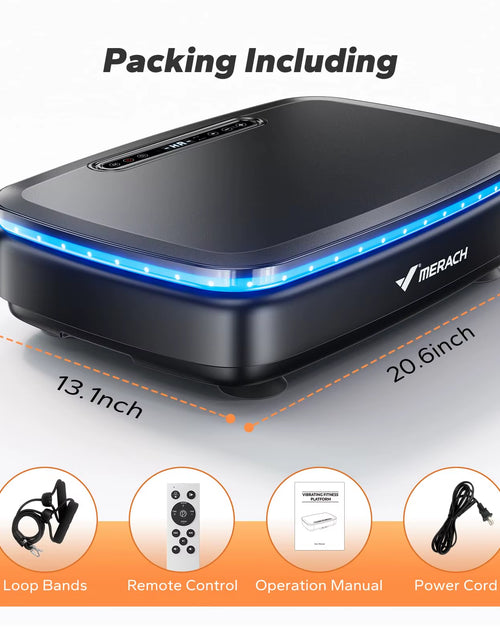 Load image into Gallery viewer, Vibration Plate Exercise Machine with Light Whole Body Workout Power Vibrate Platform Vibration Plate Lymphatic Drainage
