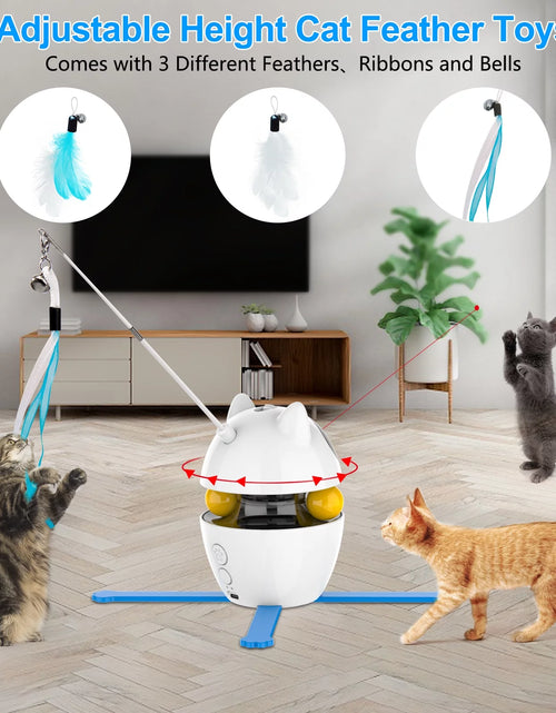 Load image into Gallery viewer, Automatic Cat Toy Interactive for Indoor, 3 in 1 Cat Interactive Laser Feather Toys Breed
