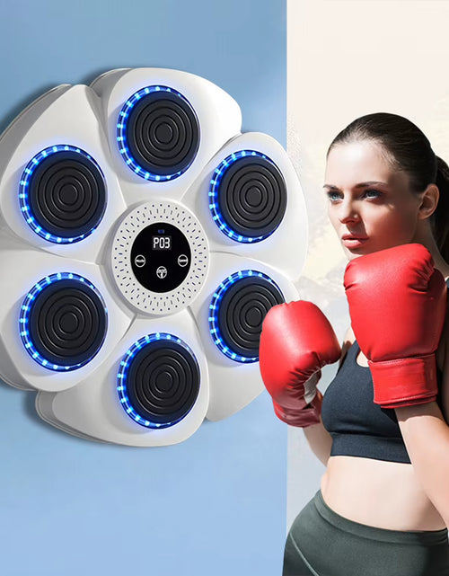 Load image into Gallery viewer, Music Boxing Machine Intelligent Wall Target Bluetooth-Compatible USB Charging Punching Training Machine with RGB Light for Home
