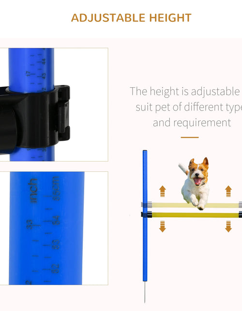 Load image into Gallery viewer, 4PC Obstacle Dog Agility Training Course Kit Backyard Competitive Equipment- Blue/Yellow
