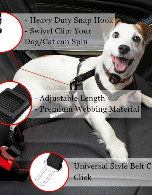 Load image into Gallery viewer, 2 Pack Cat DOG PET Safety Seatbelt Car Vehicle Seat Belt Adjustable Harness Lead
