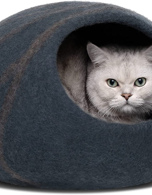 Load image into Gallery viewer, Premium Cat Bed Cave (Large) - Eco Friendly 100% Merino Wool Beds for Cats and Kittens
