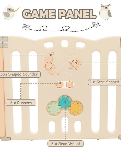 Load image into Gallery viewer, 14-Panel Baby Playpen Kids Activity Center Foldable Play Yard with Lock Door
