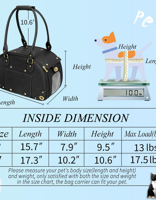 Load image into Gallery viewer, Dog Carrier, Pet Carrier, Dog Purse, Foldable Waterproof Premium PU Leather Pet Travel Portable Bag Carrier for Cat and Small Dog Home &amp; Outdoor
