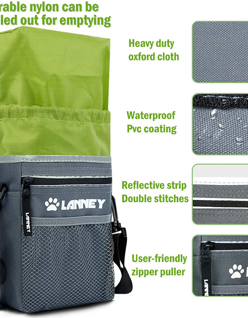 Load image into Gallery viewer, Dog Treat Pouch - 3 Ways to Wear Dog Treat Bag, Dog Training Treat Pouches for Pet Training with Clicker, Shoulder Strap, Adjustable Belt, Poop Bag Dispenser, Easily Carrying Kibble Snacks Pet Toys
