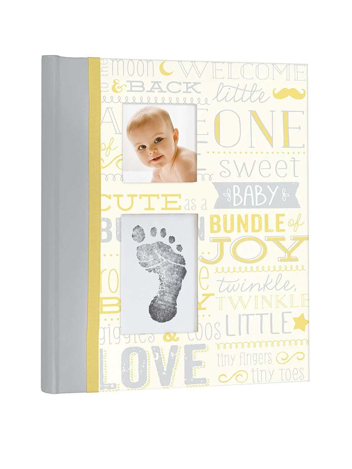 Little Blossoms by  0-5 Year Baby Memory Book with Ink Pad for Expecting Parents, Yellow