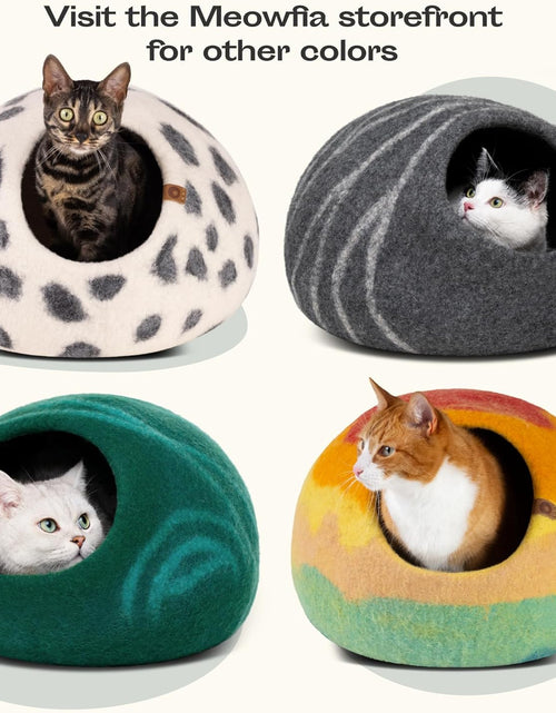 Load image into Gallery viewer, Premium Cat Bed Cave (Large) - Eco Friendly 100% Merino Wool Beds for Cats and Kittens
