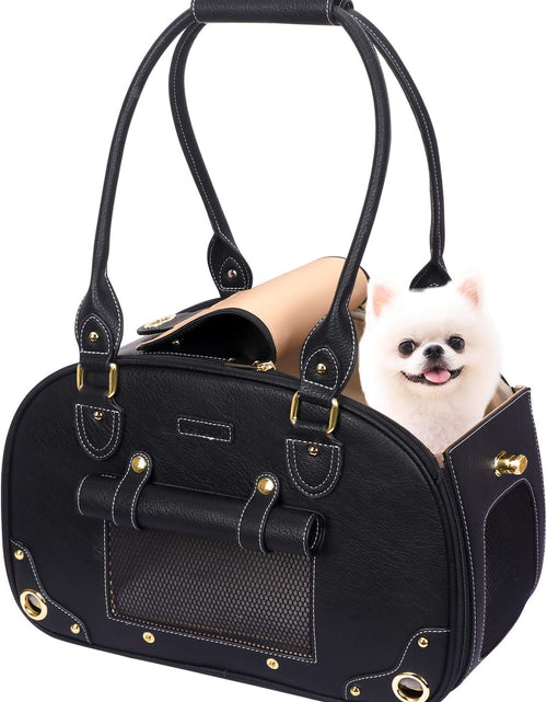 Load image into Gallery viewer, Dog Carrier, Pet Carrier, Dog Purse, Foldable Waterproof Premium PU Leather Pet Travel Portable Bag Carrier for Cat and Small Dog Home &amp; Outdoor
