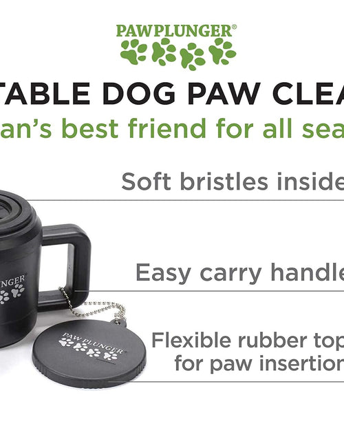 Load image into Gallery viewer, – the Muddy Paw Cleaner for Dogs – Saves Carpet, Furniture, Bedding and Cars from Dirty Paw Prints – Use This Dog Paw Cleaner after Walks – Soft Bristles, Convenient Cup Handle
