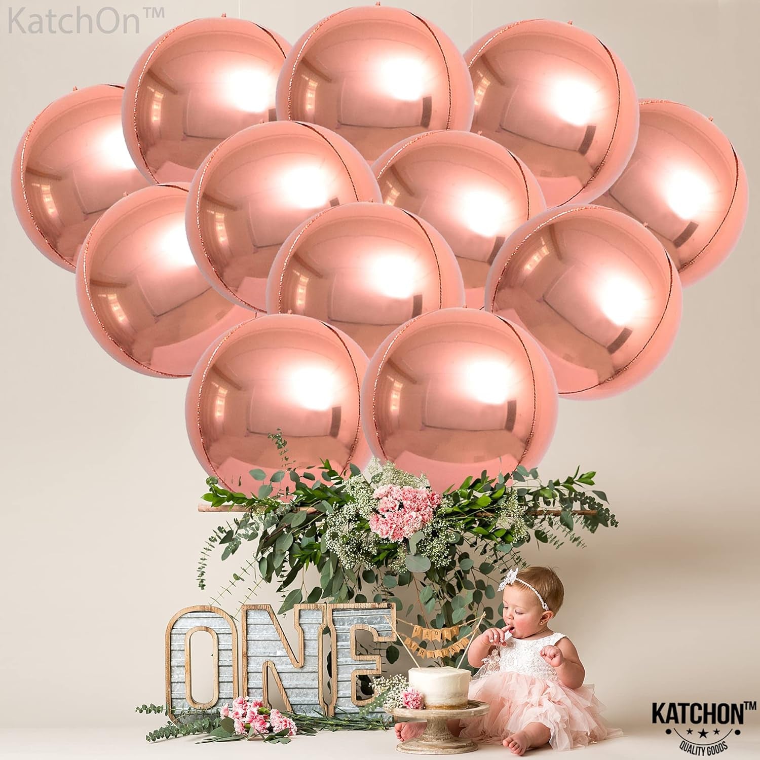 , Metallic Rose Gold Balloons - Big 22 Inch, Pack of 12 | Rose Gold Mylar Balloons, Rose Gold Balloon Garland | Rose Gold Foil Balloon, Rose Gold Party Decorations | Rose Gold Balloon Arch Kit